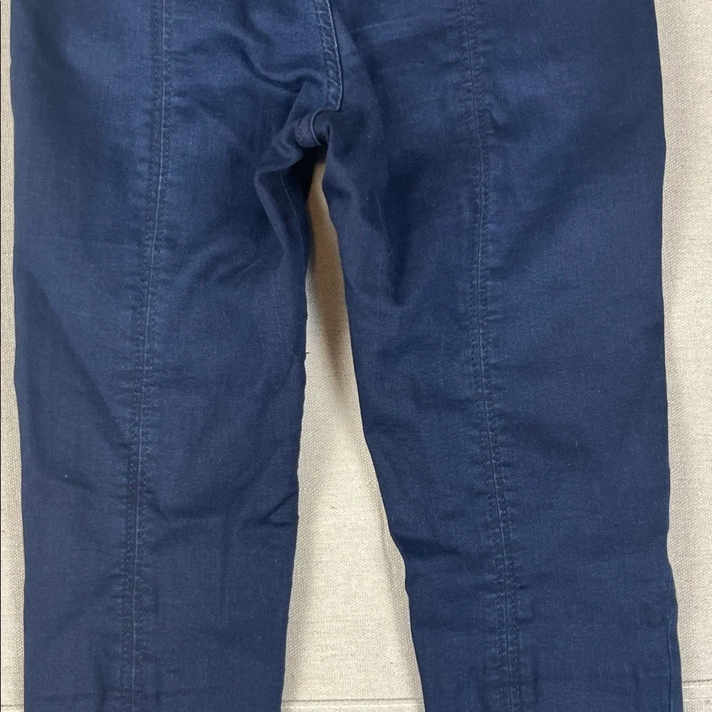 Free People Dark Blue Skinny Raw Hem Denim Leggings Size: 25